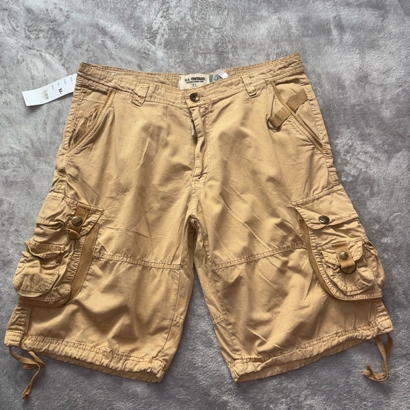 Men's Tan Cargo Shorts with Pockets(0002) - Picture 1 of 11